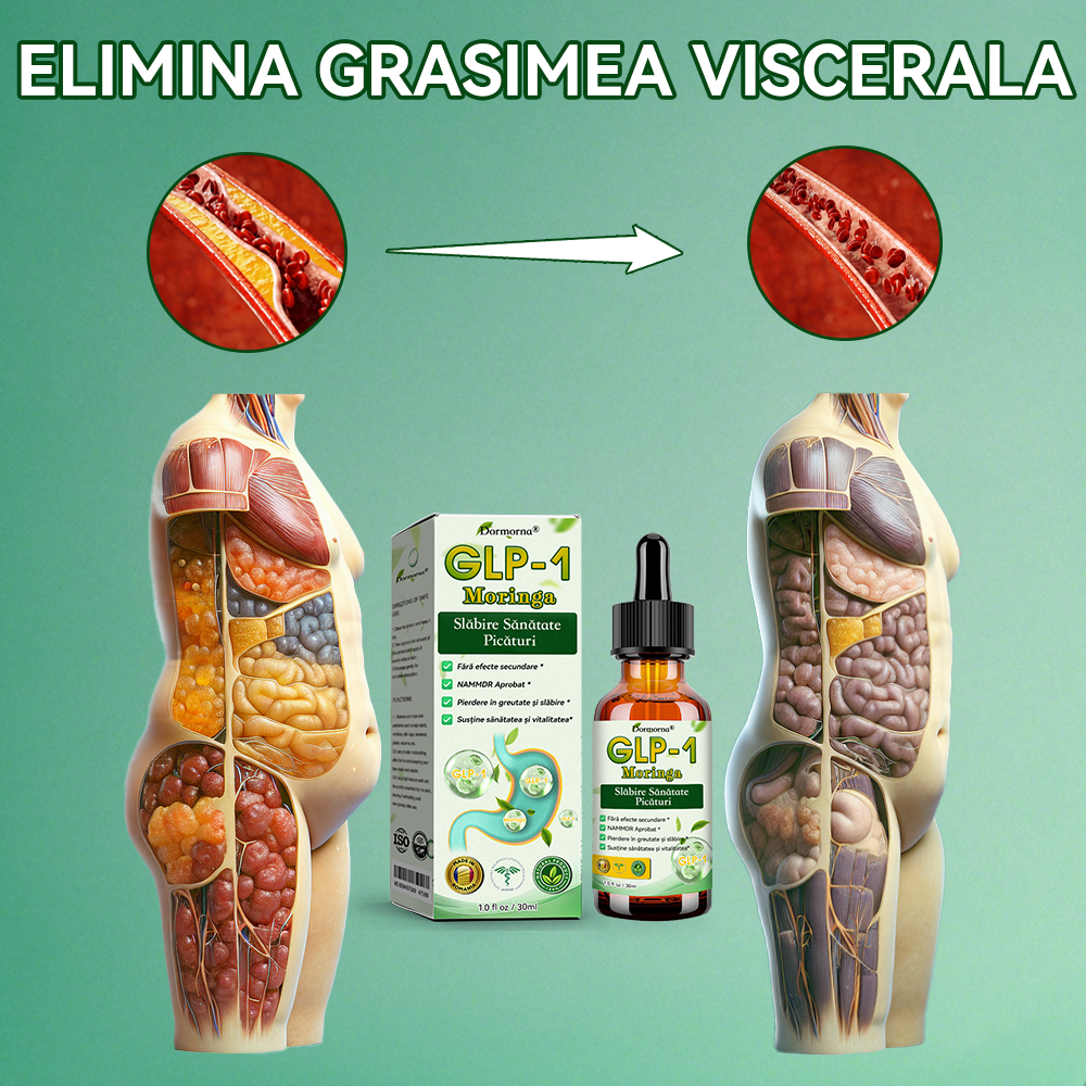 𝐃𝐨𝐫𝐦𝐨𝐫𝐧𝐚® GLP-1 Moringa Slăbire Sănătate Picături( 👨⚕️Arzător de grăsimi de calitate alimentară - Dezvoltat de Societatea Obezității)