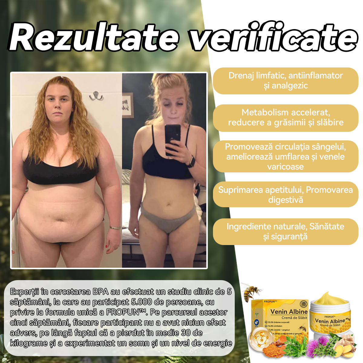🧚🏻‍♂️𝑭𝑹𝑶𝑷𝑼𝑵™ Venin Albine Cremă de Slăbit⭐(Pentru toate problemele de limfă și obezitate)