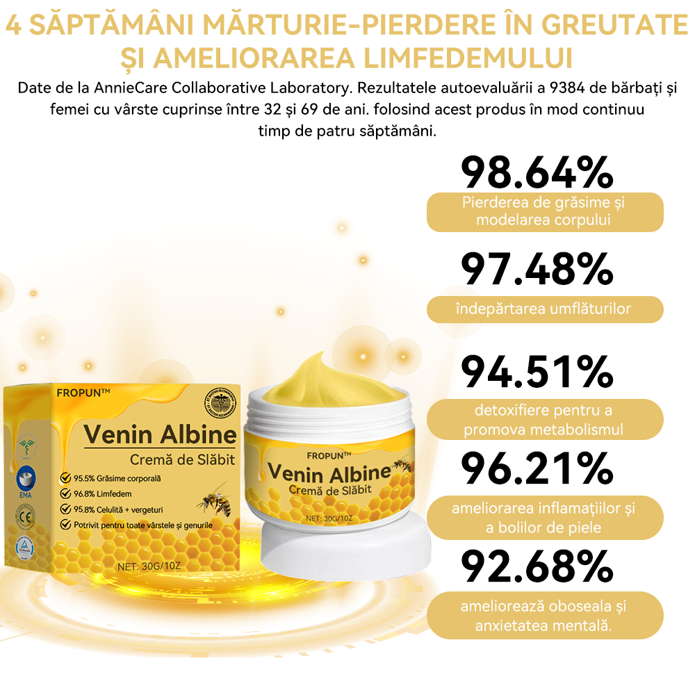 🧚🏻‍♂️𝑭𝑹𝑶𝑷𝑼𝑵™ Venin Albine Cremă de Slăbit⭐(Pentru toate problemele de limfă și obezitate)