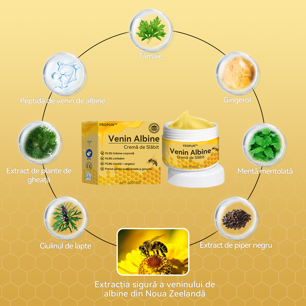 🧚🏻‍♂️𝑭𝑹𝑶𝑷𝑼𝑵™ Venin Albine Cremă de Slăbit⭐(Pentru toate problemele de limfă și obezitate)